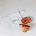 Bare The Label - Collapsible Silicone Snackie Cup - Nursing & Feeding (Rust) Collapsible Silicone Snackie Cup