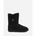 Ozwear Connection Uggs - Ugg Classic Short Button Boots (Water Resistant) - Boots (BLACK) Ugg Classic Short Button Boots (Water Resistant)