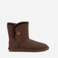 Ozwear Connection Uggs - Ugg Classic Short Button Boots (Water Resistant) - Boots (CHOCOLATE) Ugg Classic Short Button Boots (Water Resistant)