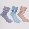High Heel Jungle - Luxe Cashmere Sock Gift Set Of Three - Socks & Stockings (3 PACK CASH-PASTEL) Luxe Cashmere Sock Gift Set Of Three