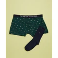 Tommy Hilfiger - Trunk & Sock Gift Set THE ICONIC Exclusive - Underwear & Socks (Fine Flag & Desert Sky) Trunk & Sock Gift Set - THE ICONIC Exclusive
