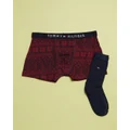 Tommy Hilfiger - Trunk & Sock Gift Set THE ICONIC Exclusive Teens - Underwear & Socks (Graphic Fairisle & Desert Sky) Trunk & Sock Gift Set - THE ICONIC Exclusive - Teens