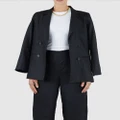 Amelius - Azure Linen Blazer - Blazers (Black) Azure Linen Blazer