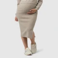 Ripe Maternity - Dani Knit Skirt - Skirts (Latte) Dani Knit Skirt