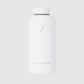 REC GEN - Stainless Steel Insulated Drink Bottle - Gym & Yoga (White) Stainless Steel Insulated Drink Bottle