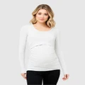 Ripe Maternity - Organic Nursing Top - T-Shirts & Singlets (Silver) Organic Nursing Top