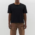 bassike - regular fit t.shirt - Short Sleeve T-Shirts (black) regular fit t.shirt