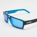 UNIT - Vault Polarised Sunglasses - Square (Matte Black & Blue) Vault Polarised Sunglasses