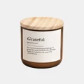 The Commonfolk Collective - Dictionary Meaning Candle Grateful - Bathroom (White) Dictionary Meaning Candle - Grateful