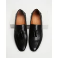Double Oak Mills - Ted Leather Loafers - Dress Shoes (Black Leather) Ted Leather Loafers