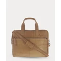 Cobb & Co - Lawson Soft Leather Briefcase - Satchels (Camel) Lawson Soft Leather Briefcase