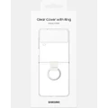 Samsung - Samsung Flip 4 Clear Cover with Ring Phone Case - Tech Accessories (Black) Samsung Flip 4 Clear Cover with Ring Phone Case