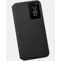 Samsung - Samsung Galaxy S22+ Smart Clear View Cover - Tech Accessories (Black) Samsung Galaxy S22+ Smart Clear View Cover