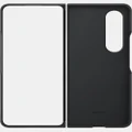 Samsung - Galaxy Z Fold4 Leather Cover - Tech Accessories (Black) Galaxy Z Fold4 Leather Cover