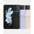 Samsung - Galaxy Z Flip4 Flap Leather Cover - Tech Accessories (peach) Galaxy Z Flip4 Flap Leather Cover