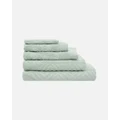 Camilla - Palm Jacquard Towel - Bathroom (Mint) Palm Jacquard Towel