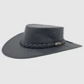 Jacaru - Jacaru 1001 Kangaroo Leather Hat - Hats (Black) Jacaru 1001 Kangaroo Leather Hat