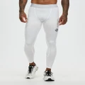 SKINS - Series 1 Long Tights - Compression Bottoms (White) Series-1 Long Tights