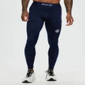SKINS - Series 1 Long Tights - Compression Bottoms (Navy Blue) Series-1 Long Tights