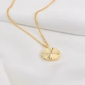 Wanderlust + Co - Ribbed Gold Locket Necklace - Jewellery (Gold) Ribbed Gold Locket Necklace