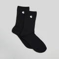 Carhartt - Madison Pack Socks 2 Pack - Crew Socks (Black & White) Madison Pack Socks - 2 Pack