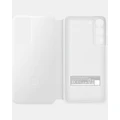 Samsung - Samsung Galaxy S22+ Smart Clear View Cover - Tech Accessories (White) Samsung Galaxy S22+ Smart Clear View Cover