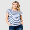 Ripe Maternity - Lionel Nursing Tee - T-Shirts & Singlets (blue) Lionel Nursing Tee