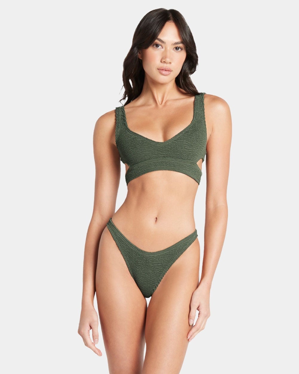 Bond-Eye Swimwear - Nino Crop - Swimwear (Khaki Eco) Nino Crop
