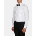 Abelard - Slim Fit Marcella Fly Front Dinner Shirt - Shirts & Polos (WHITE) Slim Fit Marcella Fly Front Dinner Shirt