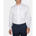 Abelard - Classic Fit Non Iron Twill French Cuff Shirt - Shirts & Polos (WHITE) Classic Fit Non-Iron Twill French Cuff Shirt