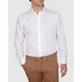 Abelard - Slim Fit Non Iron Twill Shirt - Shirts & Polos (WHITE) Slim Fit Non-Iron Twill Shirt