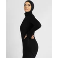 Hijab House - 1 2 Zip Training Modest Top - Sports Tops & Bras (Black) 1-2 Zip Training Modest Top