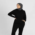 Hijab House - Black Fitness Hoodie - Hoodies (Black) Black Fitness Hoodie