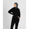 Hijab House - Black Fitness Hoodie - Hoodies (Black) Black Fitness Hoodie