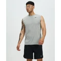 Nike - Legend Sleeveless Fitness T Shirt - Muscle Tops (Tumbled Grey, Flt Silver, Heather & Black) Legend Sleeveless Fitness T-Shirt