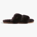 Country Road - Australian Made Shearling Double Slide - Slippers & Accessories (Brown) Australian Made Shearling Double Slide