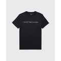 Tommy Hilfiger Adaptive - Adaptive Mens Sensory Logo T Shirt - T-Shirts & Singlets (TH DEEP BLACK) Adaptive Mens Sensory Logo T-Shirt