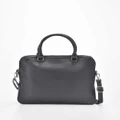 Cobb & Co - Stratton RFID Protective Leather Business Bag - Bags (Black) Stratton RFID Protective Leather Business Bag