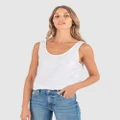 CAMIXA - Tanya Tank Linen Top - Casual shirts (White) Tanya Tank Linen Top