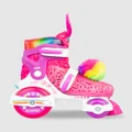 Crazy Skates - Trolls World Tour Size Adjustable Klip Klop Skate - Performance Shoes (Pink/White) Trolls World Tour - Size Adjustable Klip Klop Skate