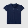 Polo Ralph Lauren - Stretch Cotton Mesh Polo Shirt Teens - Shirts & Polos (Navy) Stretch Cotton Mesh Polo Shirt - Teens