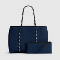 Prene - The Sorrento Neoprene Tote Bag - Handbags (Navy Blue) The Sorrento Neoprene Tote Bag