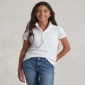 Polo Ralph Lauren - The Iconic Exclusive Stretch Cotton Mesh Polo Shirt Kids - Shirts & Polos (White) The Iconic Exclusive - Stretch Cotton Mesh Polo Shirt - Kids