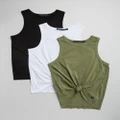 Silent Theory - Off Beat Tank 3Pk - T-Shirts & Singlets (WHITE/BLACK/KHAKI) Off Beat Tank 3Pk