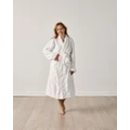 Linen House - Plush Robe - Bathroom (White) Plush Robe