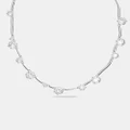 Swarovski - Constella necklace, Mixed round cuts, White, Rhodium plated - Jewellery (White & Rhodium Plated) Constella necklace, Mixed round cuts, White, Rhodium plated