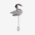 Calibre - Crane Lapel Pin - Pins (Silver) Crane Lapel Pin