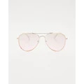 PETA AND JAIN - Oasis Aviator Sunglasses - Sunglasses (Gold Frame & Pink Lens) Oasis Aviator Sunglasses