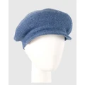 Max Alexander - European Made Soft Wool Beret Cap - Headwear (Denim) European Made Soft Wool Beret Cap
