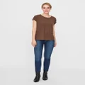 Vero Moda - Ava Short Sleeve Tee - T-Shirts & Singlets (Brown) Ava Short Sleeve Tee